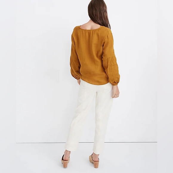 Madewell Shirred Neck Balloon Sleeves - Picture 2 of 10